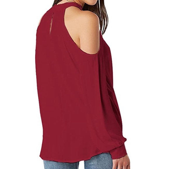 Beautiful woman top blouse cold shoulder - Picture 6 of 7